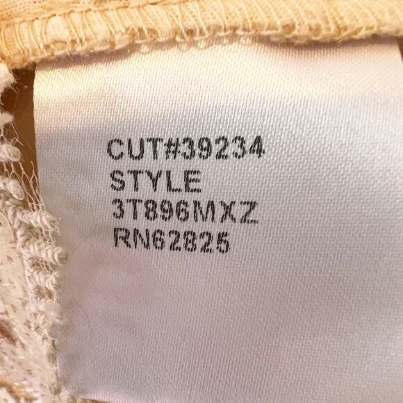 Tadashi Shoji Embroidered Lace Banded Waist Blush Primrose Dress 6 - Picture 6 of 10